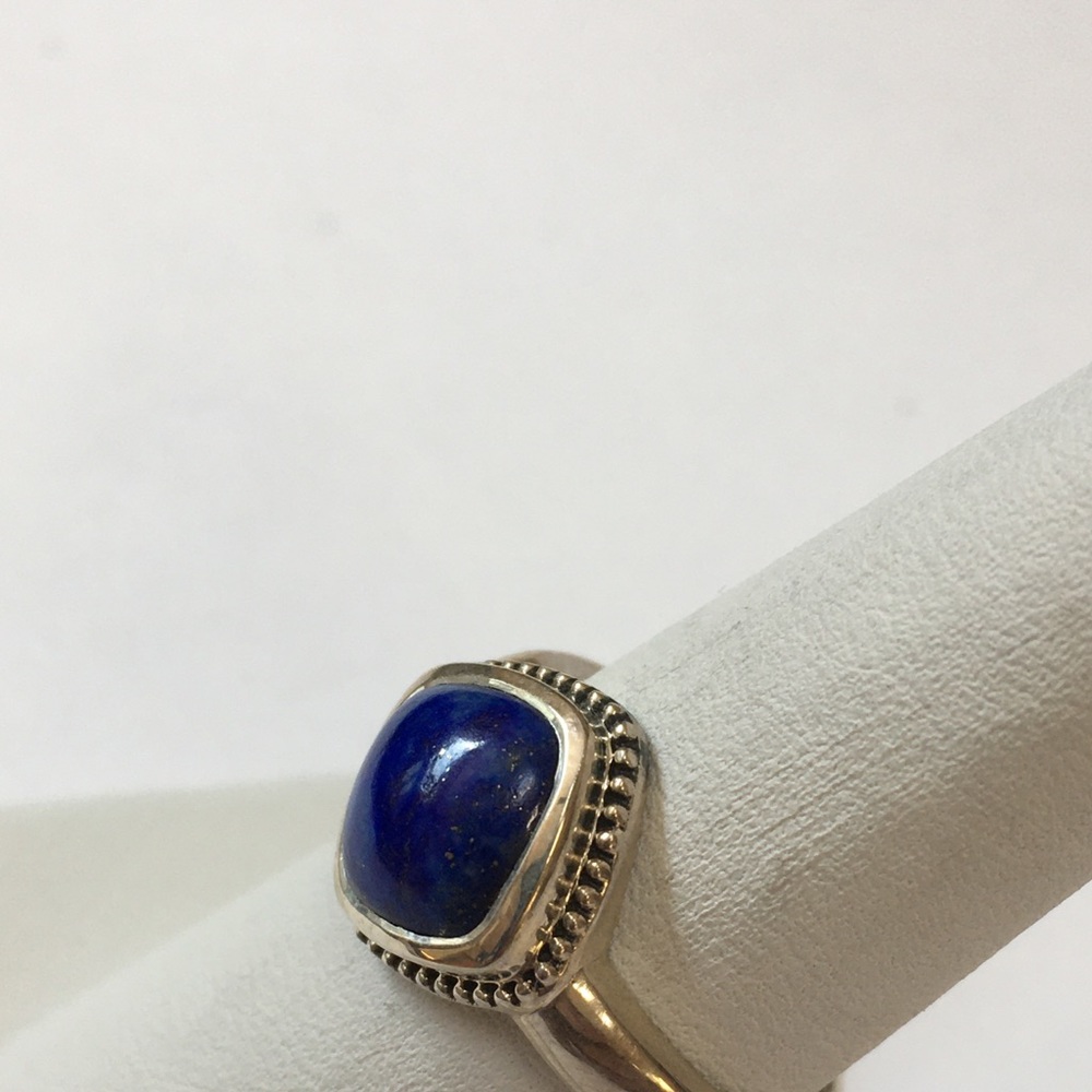 Sterling Silver Setting with Lapis Stone - Picture 3 of 4